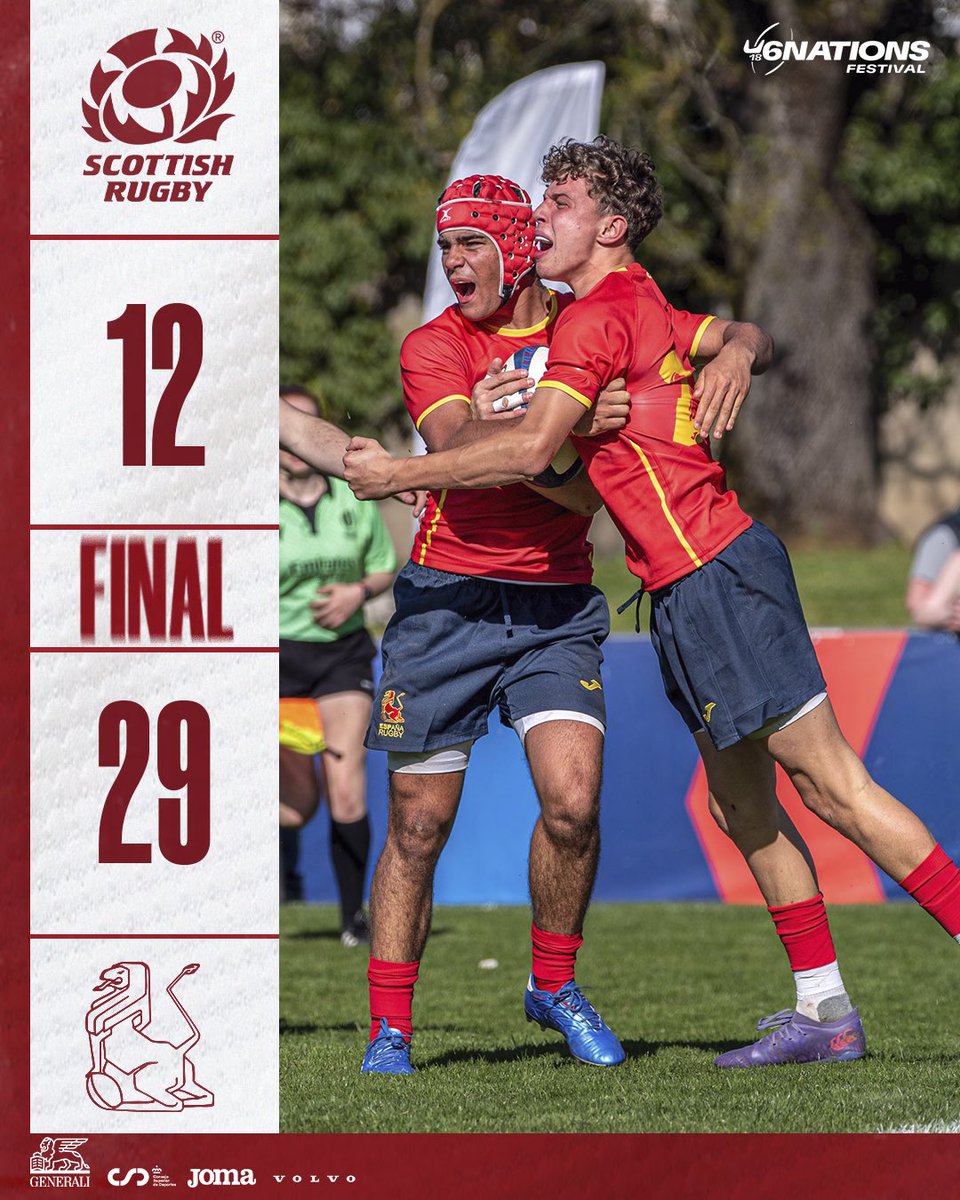 ¡¡VICTORIA!!

Los Leones se imponen a Escocia y cierran un muy meritorio debut en el 6 Naciones sub18.

La lástima es que al ser invitación, no tenemos asegurada la plaza para el año que viene.

Que partido de la delantera...

¿Qué comentarios nos dejáis?