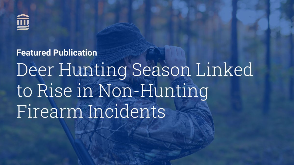 Mass General Brigham Research (@mgbresearchnews) on Twitter photo In a new study, researchers from <a href="/MGH_PCCM/">MGH Division of Pulmonary & Critical Care Medicine</a> and colleagues found that hunting season led to a rise in non-hunting firearm incidents. The study was published in <a href="/bmj_latest/">The BMJ</a>.
Read more: massgeneralbrigham.org/en/about/newsr⦠<a href="/ChrisWorsham/">Chris Worsham</a> <a href="/AnupamBJena/">Anupam Jena</a> In a new study, researchers from <a href="/MGH_PCCM/">MGH Division of Pulmonary & Critical Care Medicine</a> and colleagues found that hunting season led to a rise in non-hunting firearm incidents. The study was published in <a href="/bmj_latest/">The BMJ</a>.
Read more: massgeneralbrigham.org/en/about/newsr⦠<a href="/ChrisWorsham/">Chris Worsham</a> <a href="/AnupamBJena/">Anupam Jena</a>