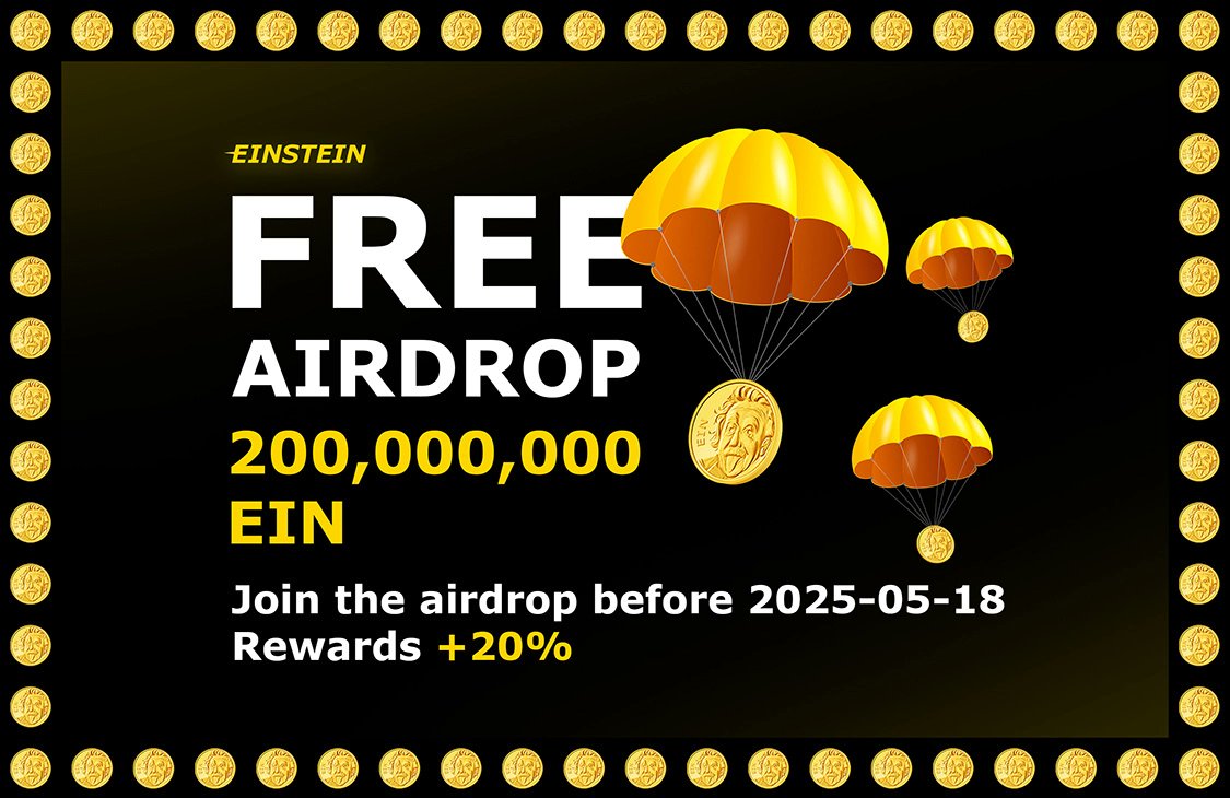 Follow us on Twitter (X) and send your airdrop participation address via DM to increase your rewards by 10%.

1⃣ Follow us on Twitter (X)
2⃣ Join #Airdrop > einstein.game/airdrop
3⃣ Send wallet address to DM (Direct Message)

#Einstein #GameFi #Mining #PlayToEarn #Play2Earn