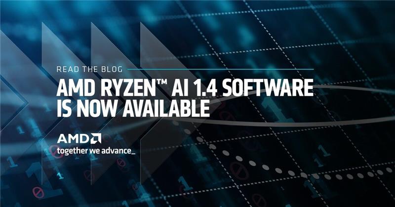 AIatAMD's tweet photo. Excited to announce AMD Ryzen AI 1.4 software:
🧠 Unified LLM, CNN, NLP support
⚙️ INT8 + BF16 model deployment
⚡ Hybrid/NPU-only execution
🧰 Opensource Tools: Digest AI, Lemonade SDK, GAIA, TurnkeyML

Start building for AMD AI PCs.
🔗 https://t.co/ismtBwquHp https://t.co/nAeu9UBn6N