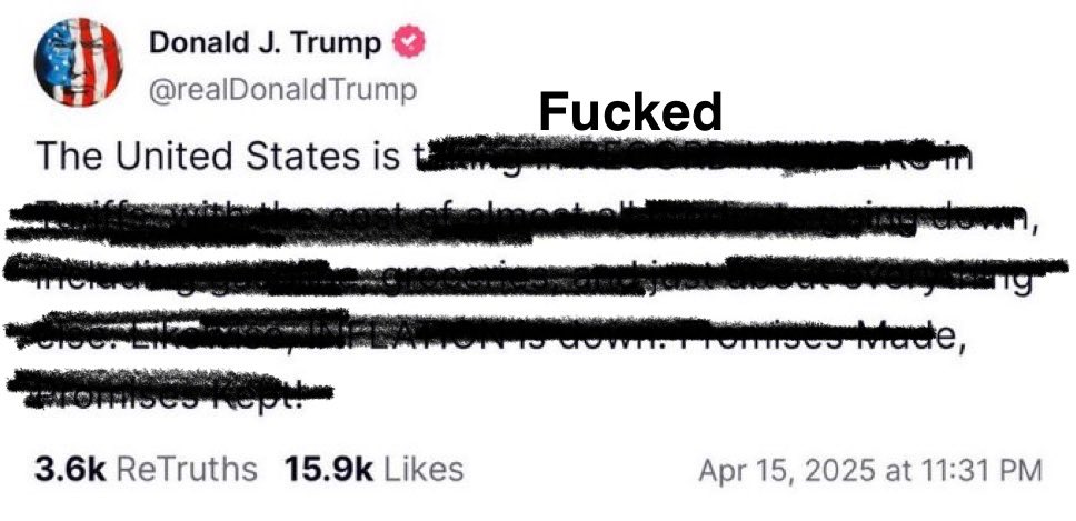 AntiTrumpCanada's tweet image. Hey Fuckface, I fixed your latest Truth Social post…