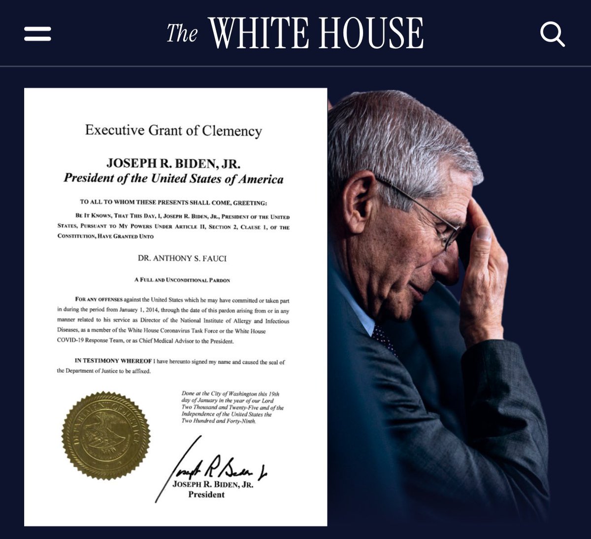 matttttt187's tweet photo. BOOM 🔥

🚨 HOLY CRAP! The White House just updated https://t.co/mbhOLR5QVH to a website outlining how COVID originated from a Chinese lab leak

And they EXPOSED Dr. Fauci’s efforts to cover it all up.

Via @nicksortor https://t.co/6Abt3CoyzJ
