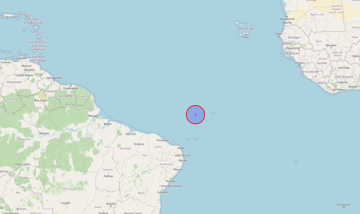 riskiomap's tweet photo. ⚠️ A partially wrecked vessel reported adrift at 00°35'N 032°34'W, drifting SSW at ~1.5–2.0 knots. Hazard to navigation.

All vessels in the area are urged to stay alert and report any sightings to MRCC Natal-BR.

#NavWarn #MaritimeSafety #Atlantic https://t.co/3JP0Pqjx0h