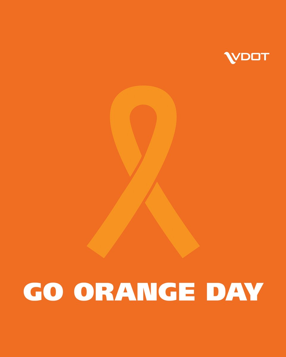 VaDOTFRED's tweet photo. Today is #GoOrangeDay &amp; we wear #Orange4Safety. To show your support of the crews who work to #KeepVirginiaMoving, we encourage everyone to wear orange today. Tag @VaDOTFRED to share your pics with us! 
#NWZAW #GoOrangeVa #NationalWorkZoneAwarenessWeek #VaHwySafety https://t.co/RSNiYpHrBI