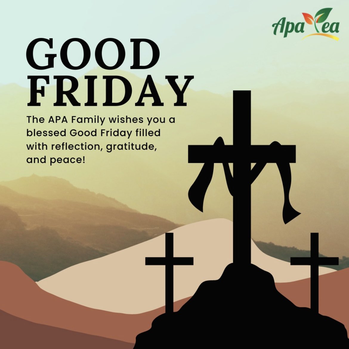 Theofficiallapa's tweet image. A very Good Friday to all our Customers and Stakeholders from everyone at the APA Family💚😁 #GoodFriday #APATea #Naturalblends