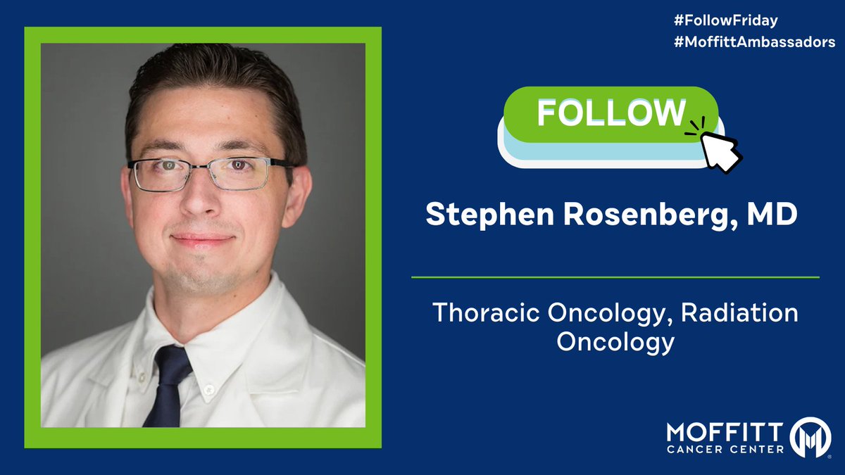 #FollowFriday Meet Stephen Rosenberg, MD (<a href="/SA_Rosenberg/">Stephen Rosenberg, MD</a>), a thoracic oncologist in the radiation department and the Director of Adaptive Radiotherapy. His clinical focus is the treatment of thoracic malignancies, and his research explores the combination of radiation therapy with
