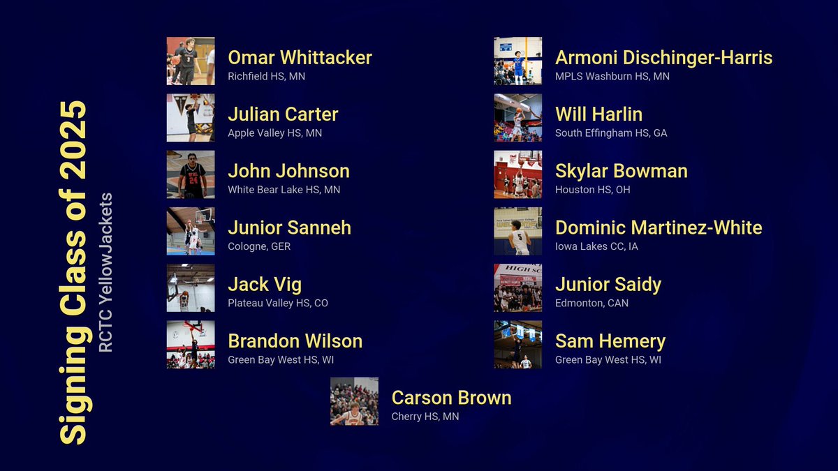 Super excited about the 13 new additions to the Yellowjacket family! Not only are they great basketball players but fantastic people! Excited for what’s to come with this group and our returners!