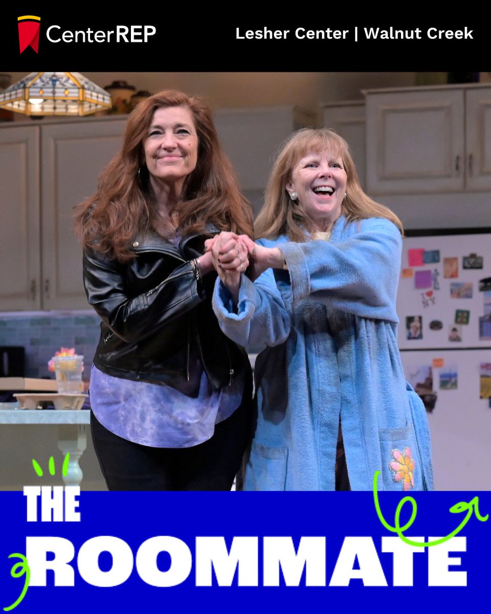 The Roommate takes a final bow at Center REP this weekend! The hilarious hit comedy must close Sunday, Apr. 20! Recommended for ages 13 and up. CenterREP.org  📷 Kevin Berne
#centerrep #leshercenter #livetheatre #walnutcreek #TheRoommate
