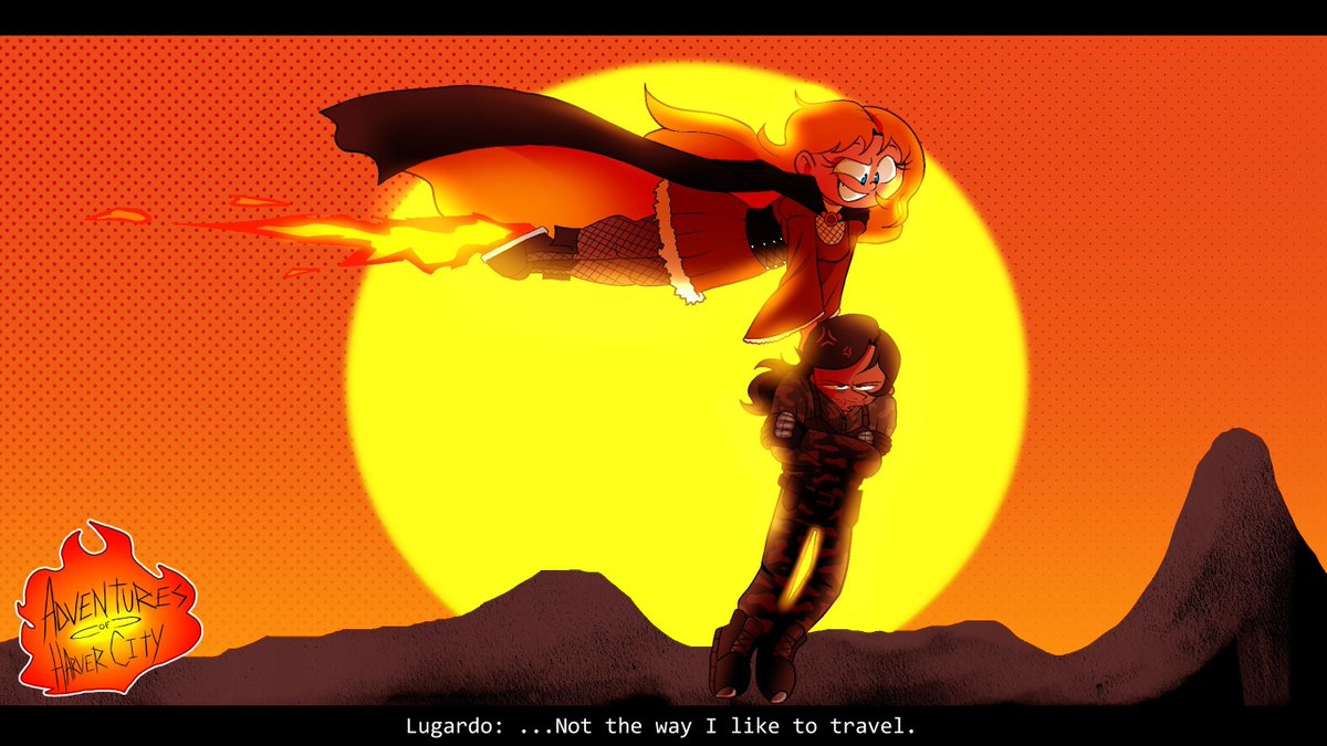 Taking their travels to the skies! It must be pretty breezy up there! 🌤️ 

#theadventuresofharvercity #indiecomic #ocart #expelladreoncallion #lugardohantezu