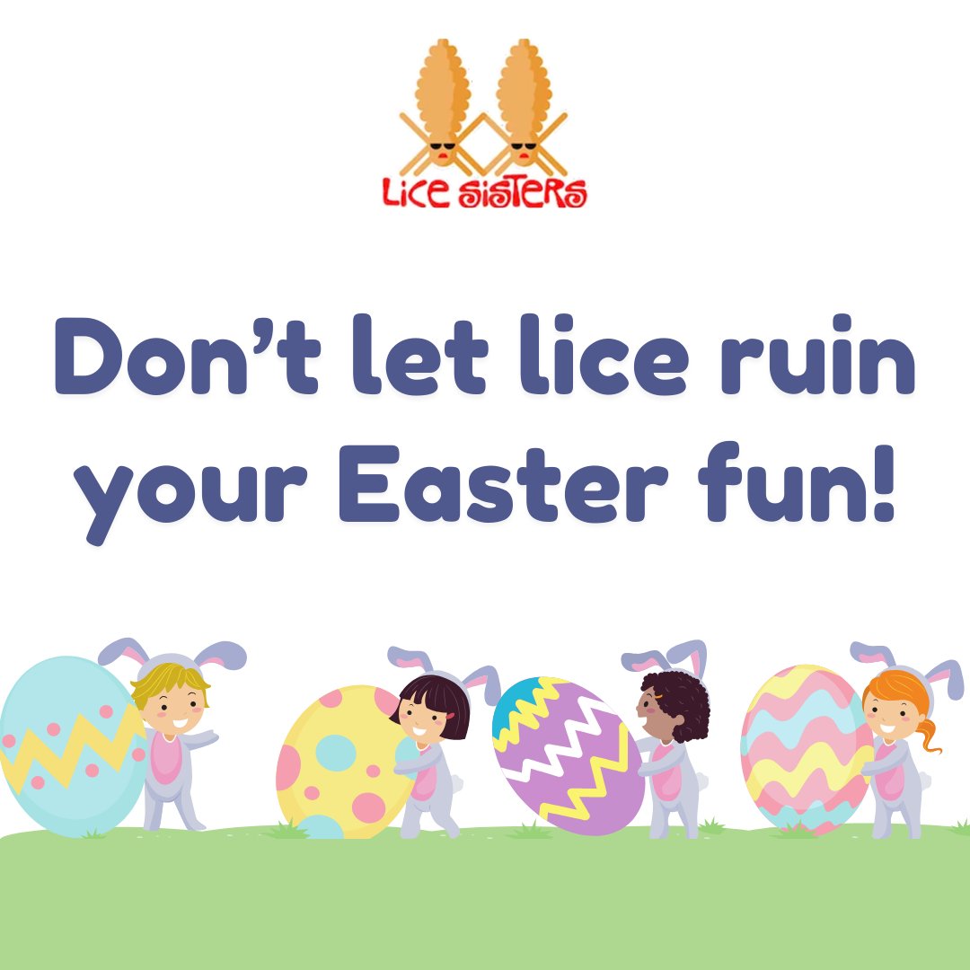 LiceSisters's tweet photo. Easter egg hunts are fun, but finding lice isn't! 🐰 Keep your children lice-free with our preventive treatments. They’re through Walmart and Amazon Prime! 

Amazon: https://t.co/3YUUWSzLw1  
Walmart: https://t.co/d6Nk0ilGVA https://t.co/hbx7xIuFGp