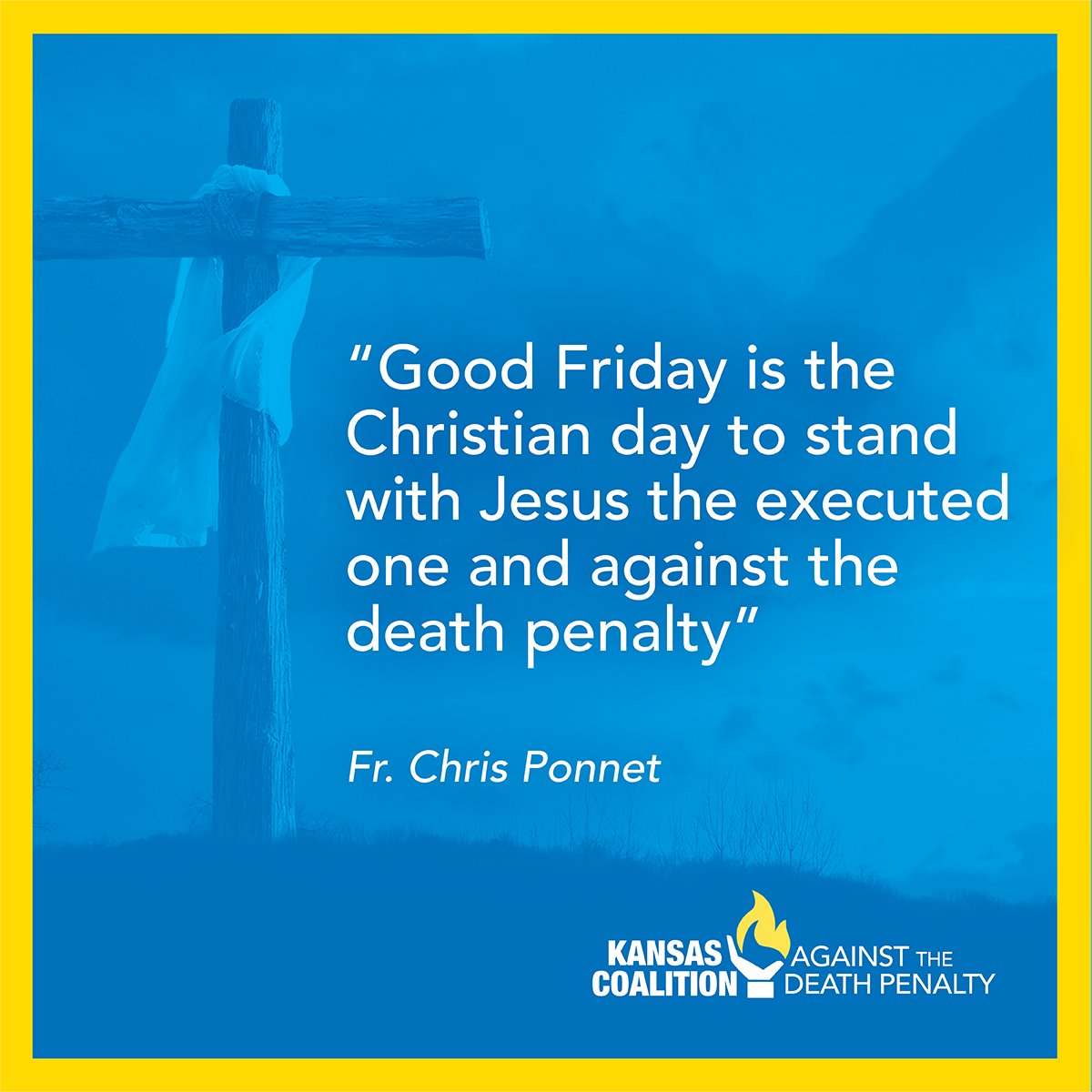 KSabolition's tweet photo. #GoodFriday #StandWithJesus #EndTheDeathPenalty https://t.co/XmmRvJxuL0