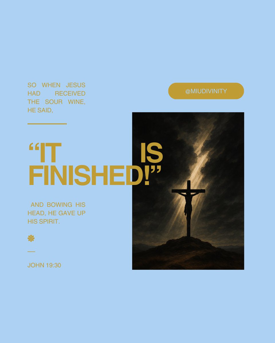 MIUDivinity's tweet photo. Jesus paid it all. Live your calling in the light of the cross. #GoodFriday #FaithInLearning https://t.co/MKkcJZod7u