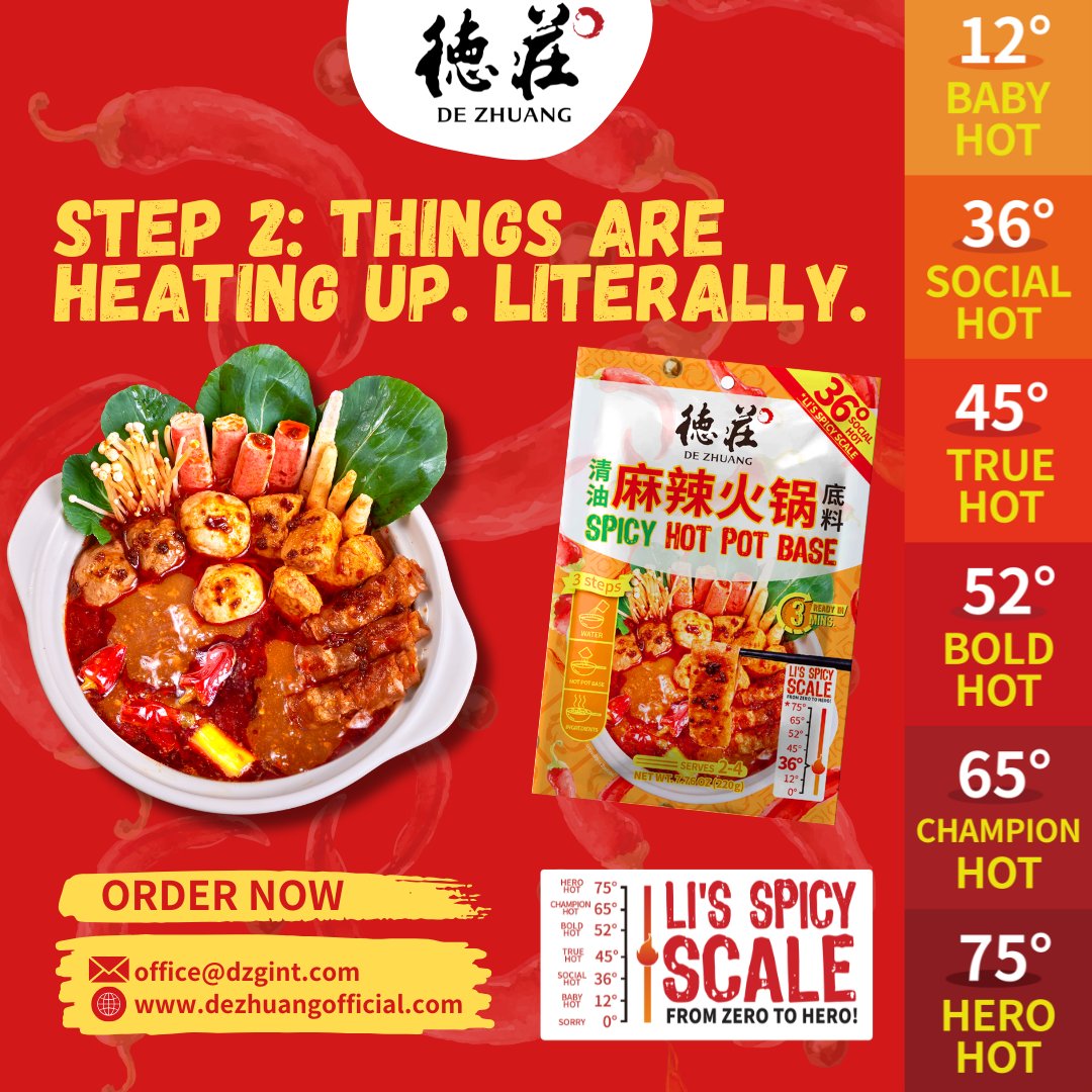 chineseflavors's tweet photo. The calm before the chili storm.

Visit https://t.co/oY2iWyL15V and become a master of Sichuan Cuisine! Drop an email to office@dzgint.com to get to know us!⁠

#chinesefood #asianfood #spicyhotpot #重庆火锅 #麻辣火锅 #德庄 #dezhuang https://t.co/pSW0NRuVsf