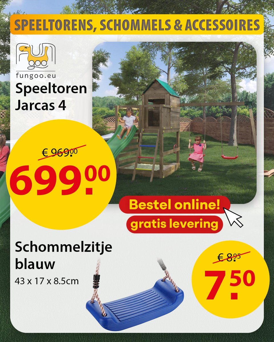 pelckmans's tweet photo. Komende woensdag 23 april is het Nationale buitenspeeldag! Bereid je voor met de leukste speeltorens en speelgoed voor in je tuin! Nu aan hoge kortingen. 👉 https://t.co/lBaoWYbZ6g https://t.co/40TziTnMh1
