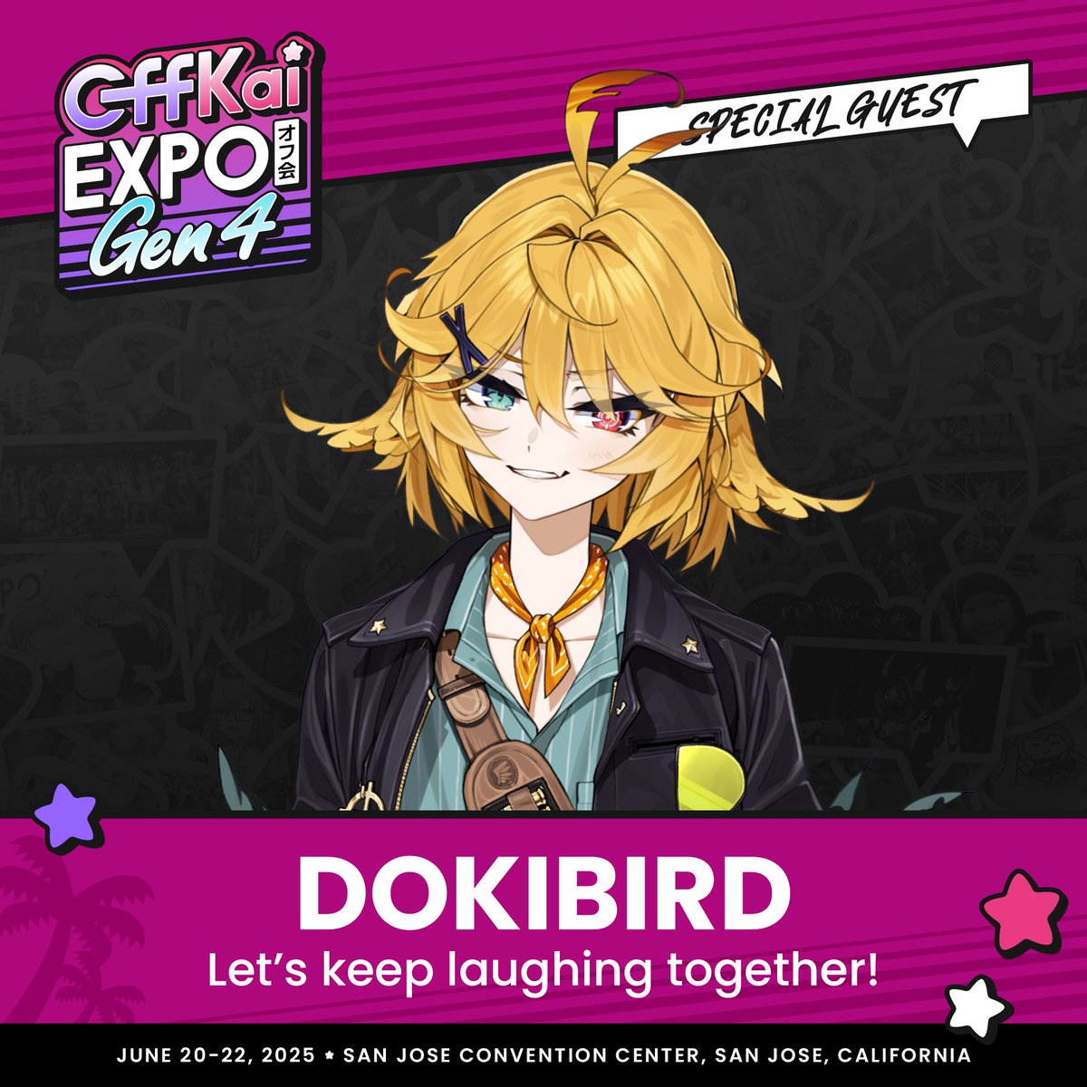 Nothing can stop her, the laughing bird is here and is ready to win it all!

Don’t miss <a href="/dokibird/">Doki 🏆</a> at #OffKaiGen4 in San Jose, CA, from June 20th to June 22nd! 🏆