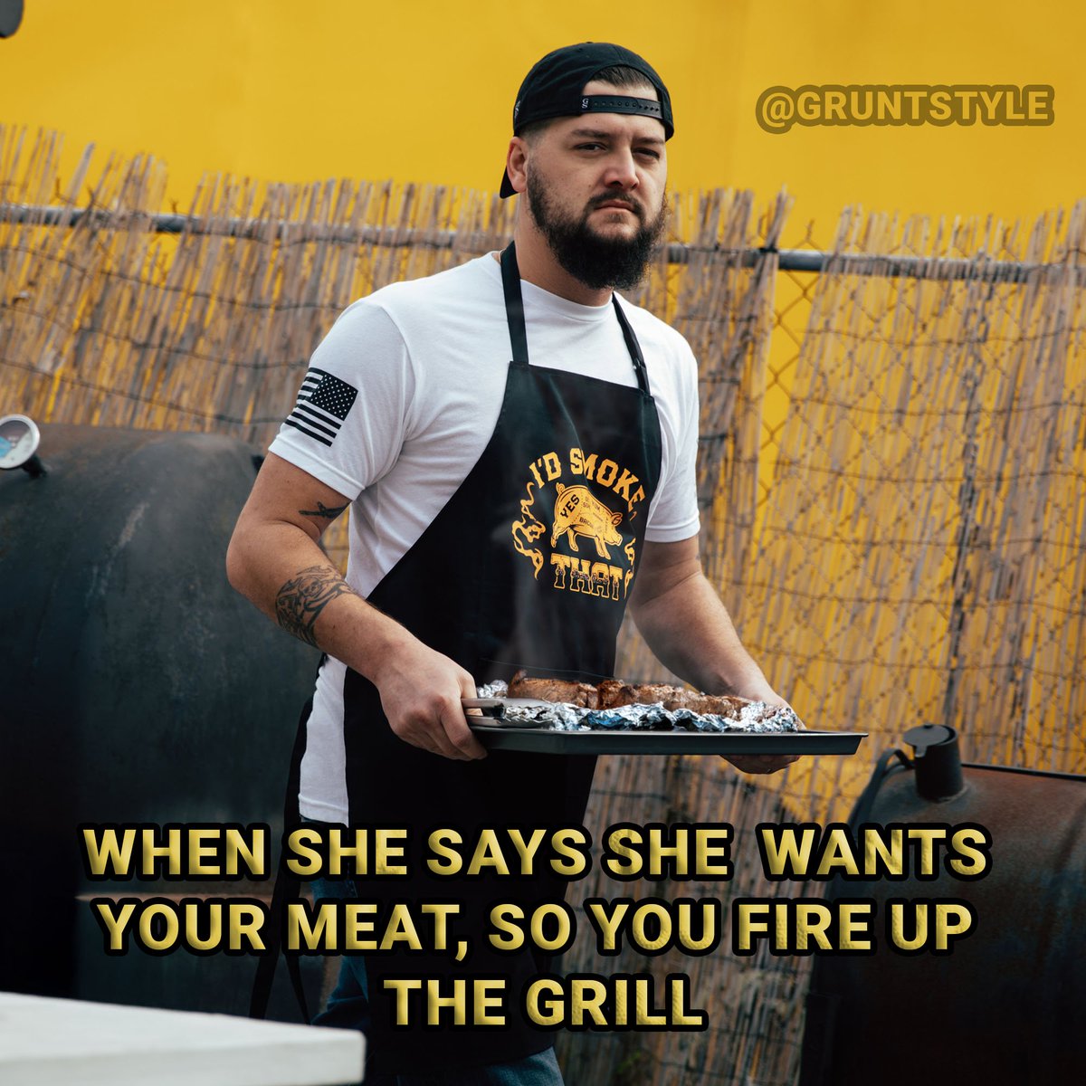 Gruntstyle's tweet photo. So...How do you like your steak?
#fullsendfriday #grilling #newarrivals #america #freedom #gruntstyle https://t.co/i9Rq3QleW3