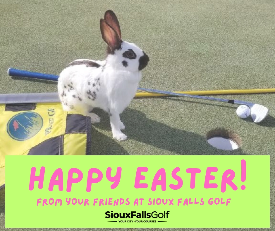 siouxfallsgolf's tweet photo. Hoppy Easter from your friends at Sioux Falls Golf! We hope you enjoy the time spent with friends and family.
#SFGolf #WeAreGolf #YourCityYourCourses #LUGolf https://t.co/wSUbVkAm8D