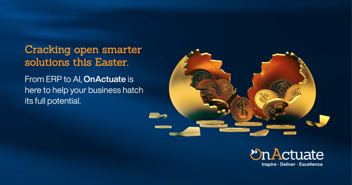 OnActuate's tweet photo. Cracking open smarter solutions this Easter 🐣
At OnActuate, we simplify tech—from ERP upgrades to AI insights—so your business runs smoother.

Wishing you a restful Good Friday &amp; a joyful Easter!
#HappyEaster #OnActuate #DigitalTransformation #D365 #ERP https://t.co/CnyzXsDa5r