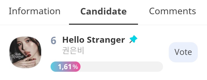 📢 ATENÇÃO RUBI!!!

A pré-votação para o Show Champion iniciou!

👉🏻Baixe o app IDOL CHAMP e vote em KWON EUNBI

👉🏻Crie pelo menos 10 contas, colete Chamsims 🩷🩵 troque por tickets e vote TODOS OS DIAS!!!

👉🏻Continuem dando stream no MV 

#KWONEUNBI #권은비