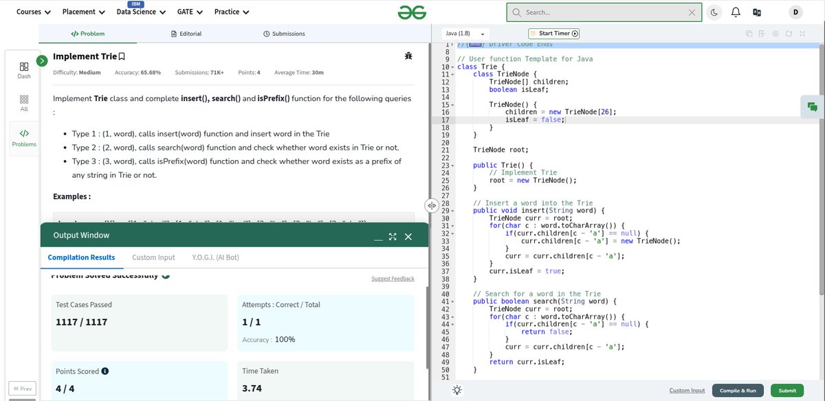 hi__dev__'s tweet image. Day-148 of #gfg160 and #geekstreak2024  
Today, I solved the problem of &quot;Implement Trie.&quot;
@geeksforgeeks