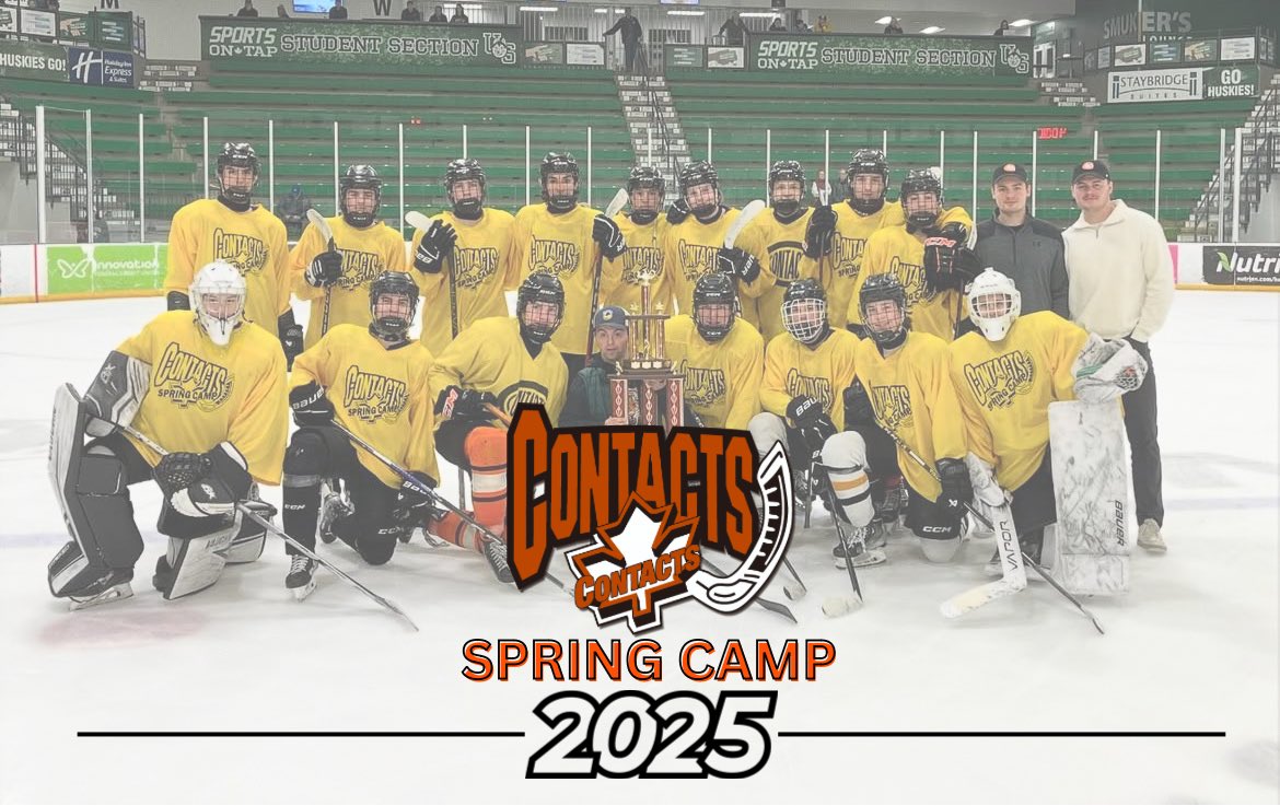 Contacts Spring Camp kicks off later today with some warm-up skates before the real action begins. The teams will battle it out all weekend long—last year, Team Yellow took home the bragging rights. Who’s claiming the “W” this time?

#SaskatoonContacts #ContactsHockey #SpringCamp