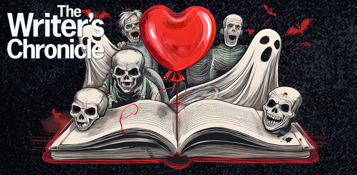 awpwriter's tweet photo. Don’t get spooked, but the new issue of THE WRITER’S CHRONICLE is out! This issue features a conversation about the current renaissance of horror lit, finding love when you least expect it, &amp; scariest of all—an essay about getting your first bad review. https://t.co/Ka5AxlVCHD https://t.co/8G1m2p1sSw