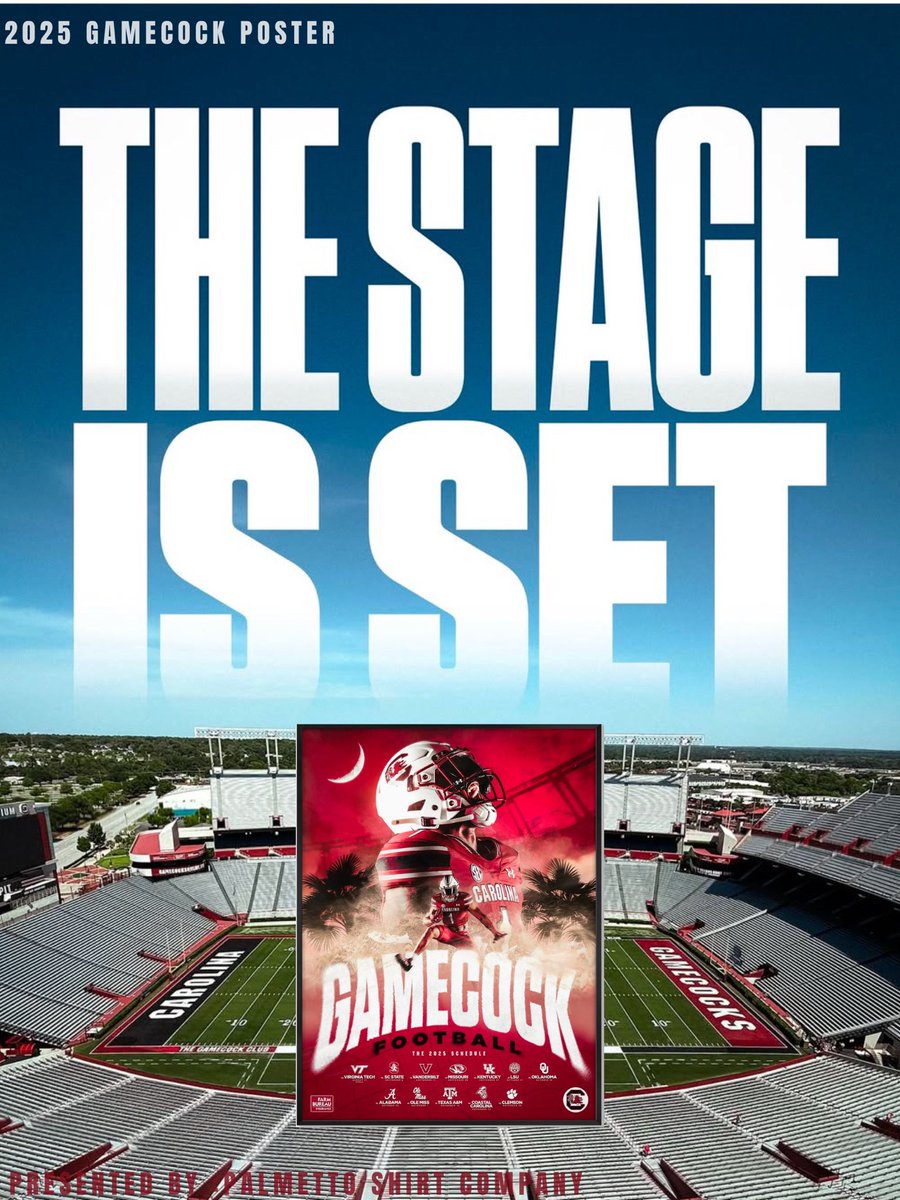 TheHardCountt's tweet photo. 🟥The Garnet and Black Spring Game is Here!🔳
 
 Get LOUD and support the Cocks 🐔

📆 Friday, 4/18/2025 7:30PM
📌 Williams-Brice Stadium, Columbia, SC
📻 107.5 FM

‼️FREE Admission for ALL Fans.‼️
‼️Claim your FREE 2025 Gamecock Football Poster‼️
 #SpursUp #SRM435 @GamecockFB https://t.co/E5oY5KVGBT