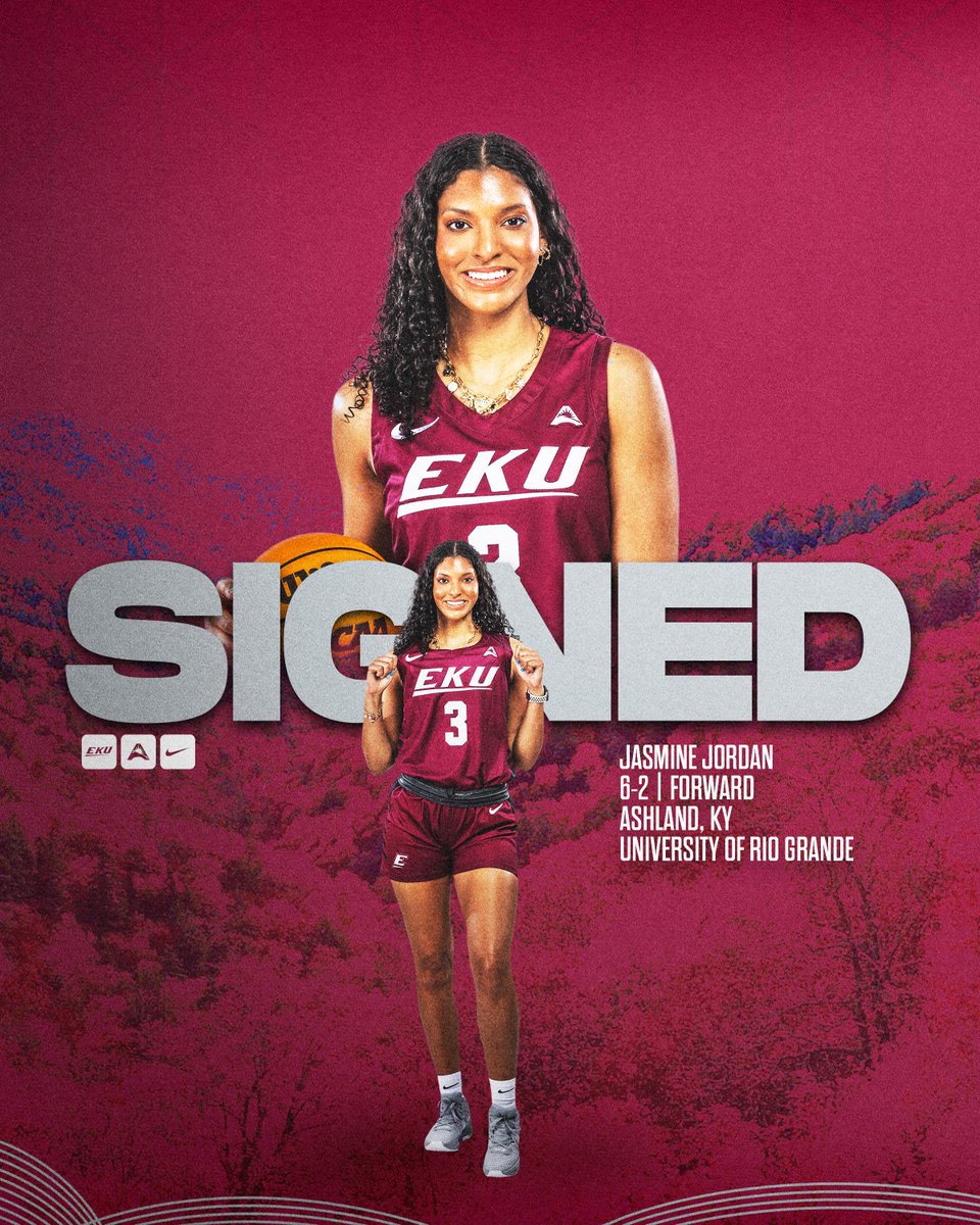 EKU Women's Basketball (@ekuwbb) on Twitter photo A force in the paint 😤
Join us in welcoming <a href="/JasmineJordan44/">Jasmine Jordan</a> to Richmond! She averaged 18 points and 14 rebounds last year with Rio Grande, was named the RSC Newcomer of the Year and First Team All-Conference.
📰 » t.ly/3nAx_ A force in the paint 😤
Join us in welcoming <a href="/JasmineJordan44/">Jasmine Jordan</a> to Richmond! She averaged 18 points and 14 rebounds last year with Rio Grande, was named the RSC Newcomer of the Year and First Team All-Conference.
📰 » t.ly/3nAx_