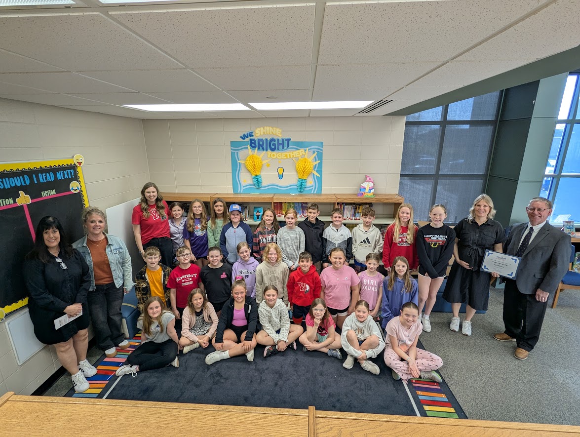 Sara Greene, 4th grade teacher/stuco sponsor at West ES, <a href="/usd320/">USD320 Wamego School District</a>, was recently awarded a $500 Classroom Grant by <a href="/kanaaeorg/">Kansas Teachers</a>. Sara and her colleagues will be purchasing spirit pompoms and a feather flag for the stuco to enhance school spirit and student engagement. Congrats Sara!
