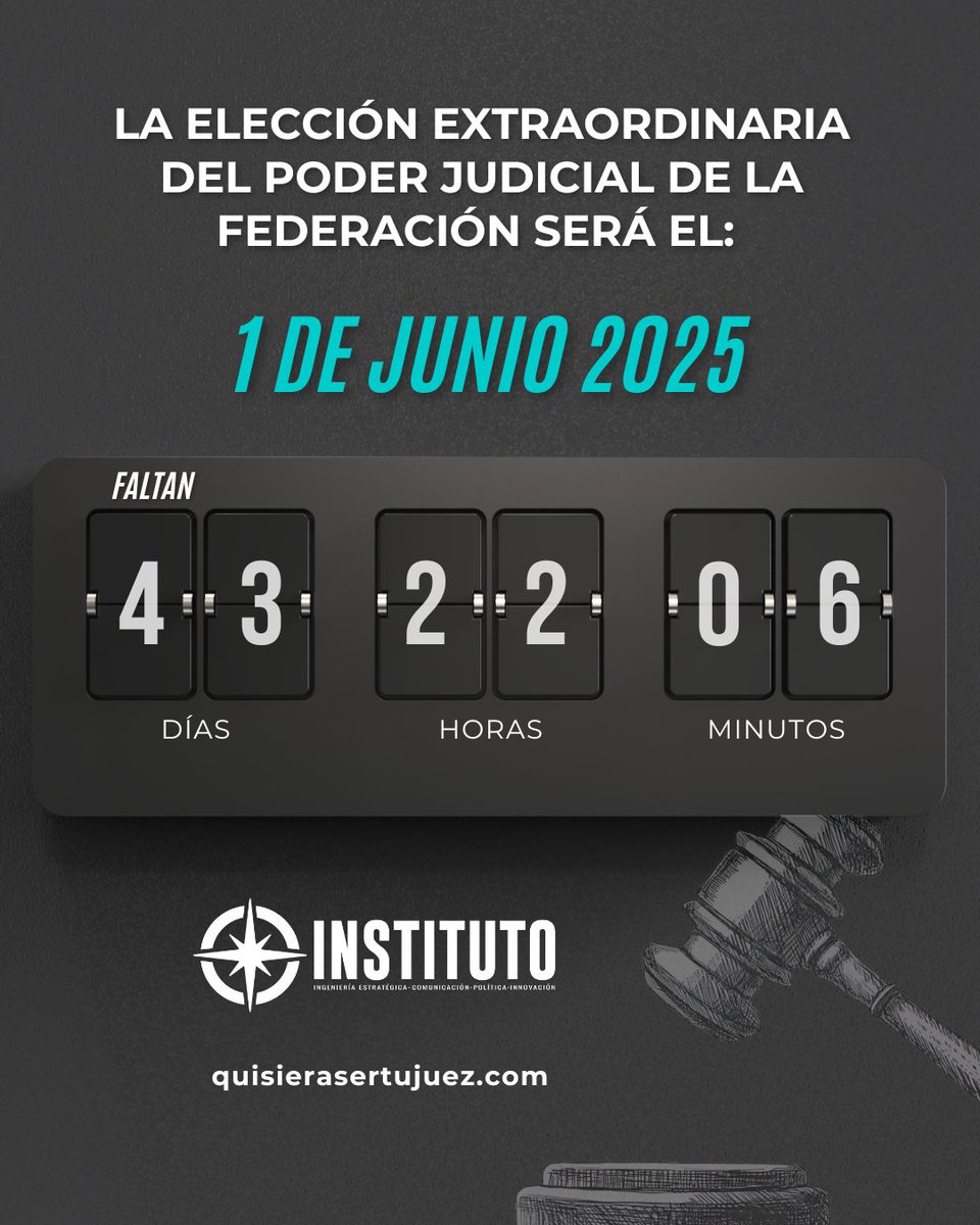 ¡El tiempo corre! ⏳Entra a 👉 quisierasertujuez.com y descarga gratis el manual del votante para saber más sobre la Elección Judicial #Instituto #EleccionJudicial 2025