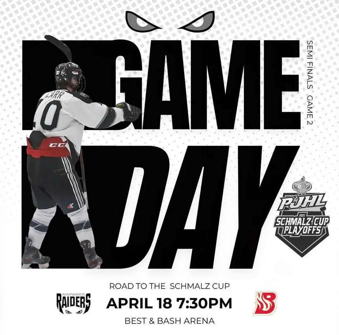 It’s Game 2 at home tonight. See you there! 

#GoRaidersGo #NapaneesTeam #LevelUp