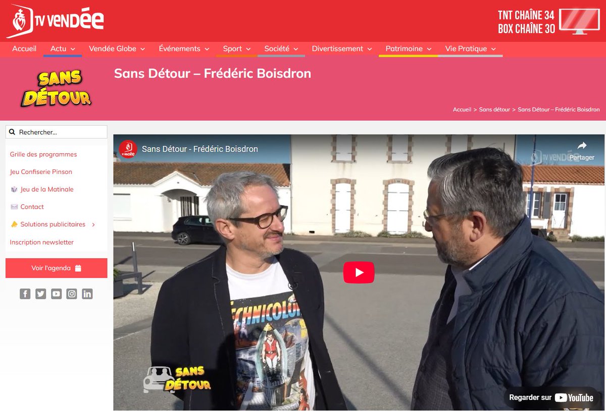 🤖📺 Découvrez mon portrait dans l'émission "Sans Détour" diffusée aujourd'hui !

Merci à <a href="/HerveLeRoch/">Hervé Le Roch ن</a> et <a href="/TVVendee/">TV Vendée</a> .

🔗 tvvendee.fr/sans-detour/sa…

#Tech #Science #Robotique #Geek