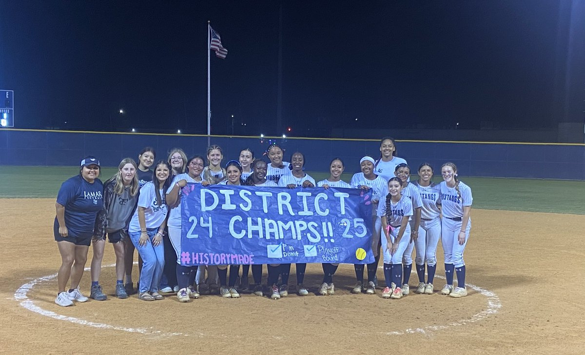 HISTORY MADE! Congratulations Mustang SB! <a href="/THELamarCHS/">Lamar Consolidated High School</a> <a href="/Mustang_SATA/">LCHS Sports Medicine</a> <a href="/LCHS_Mustangs/">Lamar Consolidated Athletics</a>