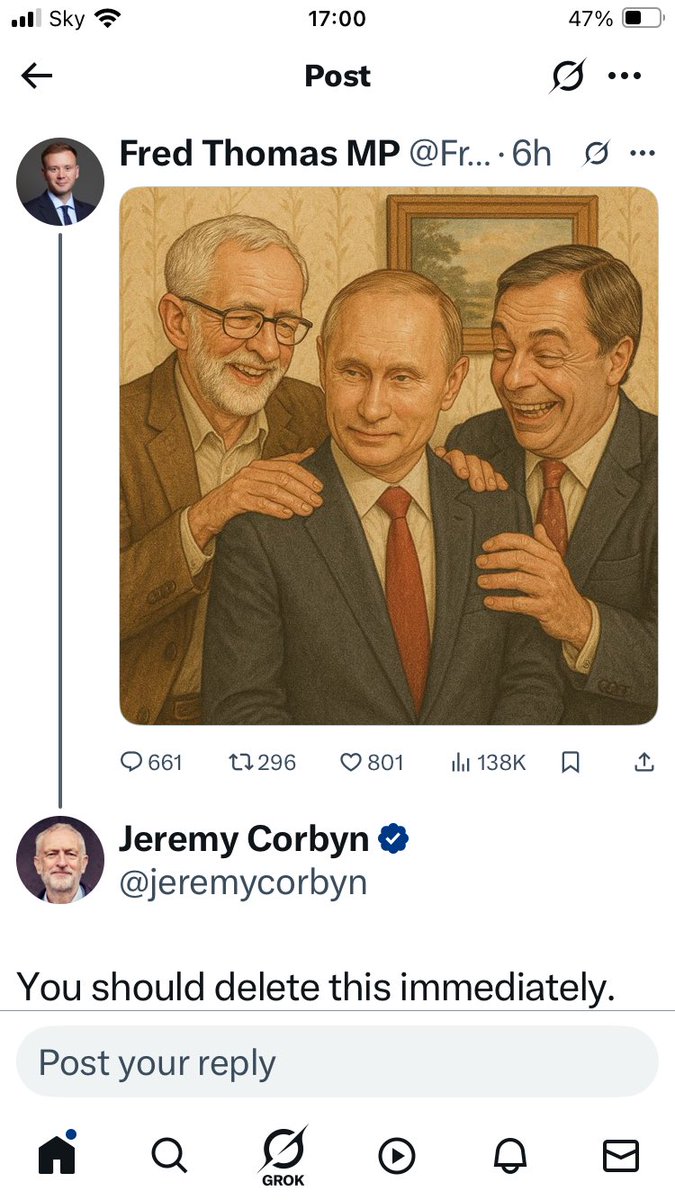 Really <a href="/FredThomasUK/">Fred Thomas MP</a> . What on earth possessed you to post this. Incredibly ill judged. Wouldn’t be surprised if <a href="/jeremycorbyn/">Jeremy Corbyn</a> looks into this legally. Not what I expected from my representative . #Plymouth