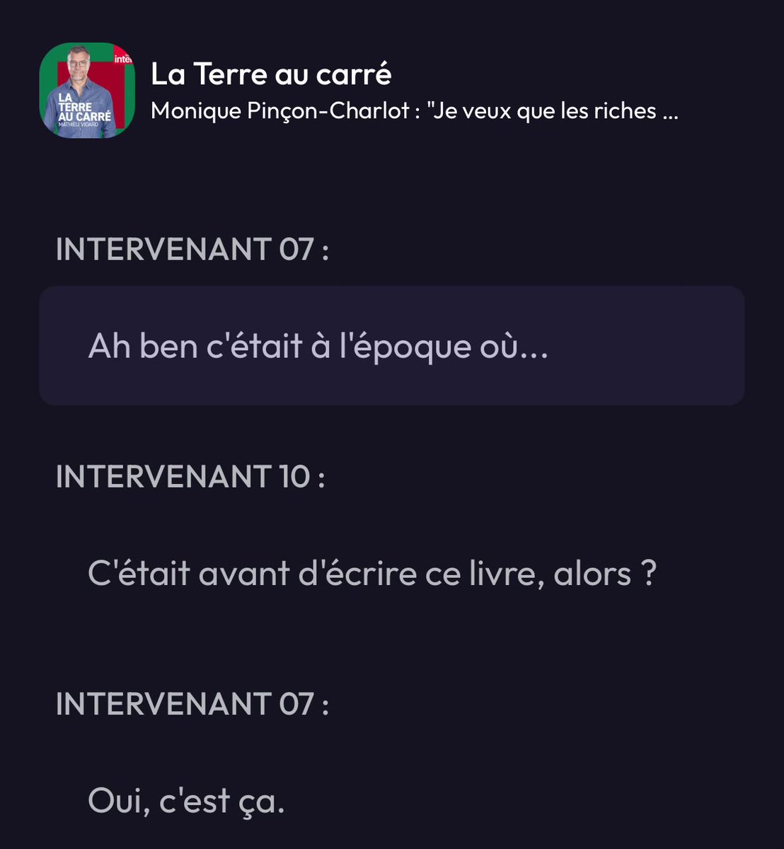 <a href="/Tazocilline/">tazocilline</a> <a href="/FranceBernie/">Bernie S</a> 31:36. L’échange est assez spectaculaire, en effet. 

Je vais faire des tours du monde puis pour me refaire je vais vendre des livres dénonçant cette méchante classe dominante capitaliste qui bousille la planète.

Fallait oser.