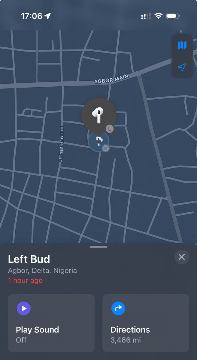 When your missing AirPods that are marked as ‘lost’ randomly appear in Nigeria 😂😂
