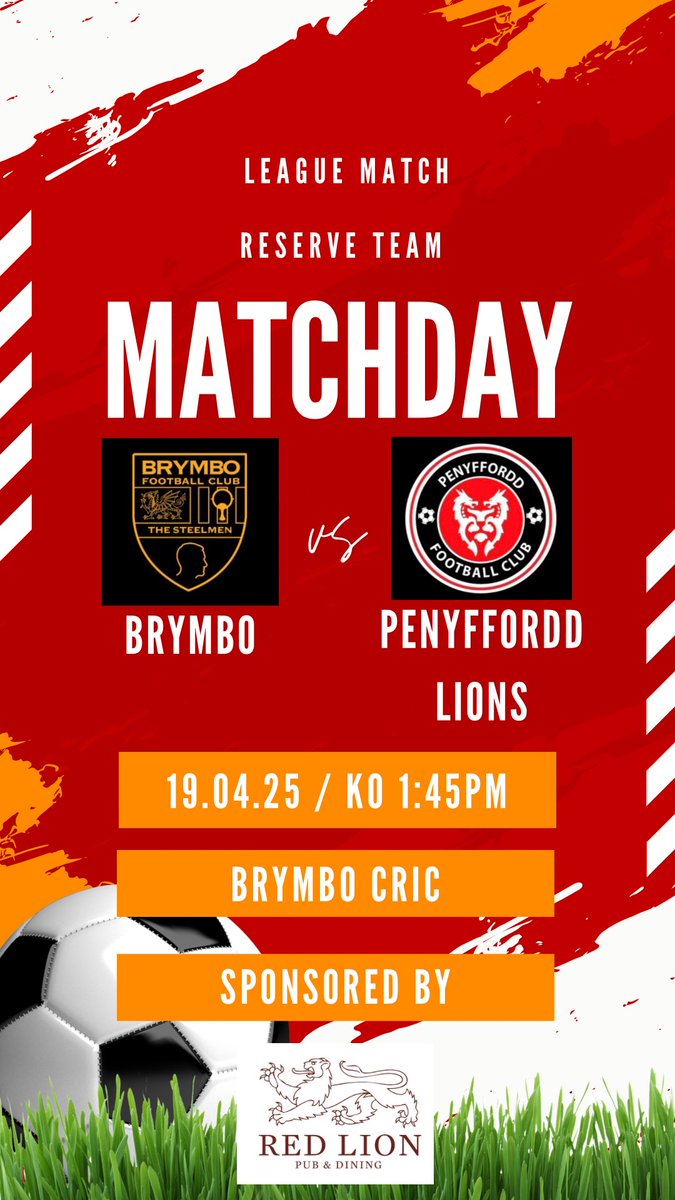Penyffordd Football Club (@penyfforddfc) on Twitter photo 🚨GAME DAY🚨
2 games this weekend listed below and both on Saturday:
Firsts: <a href="/Saltneytownfc/">Saltney Town FC</a> at home
Reserves: <a href="/BrymboFC/">Brymbo Football Club</a> reserves away
All support is welcome and both games kick off at 1:45pm
🦁 🚨GAME DAY🚨
2 games this weekend listed below and both on Saturday:
Firsts: <a href="/Saltneytownfc/">Saltney Town FC</a> at home
Reserves: <a href="/BrymboFC/">Brymbo Football Club</a> reserves away
All support is welcome and both games kick off at 1:45pm
🦁