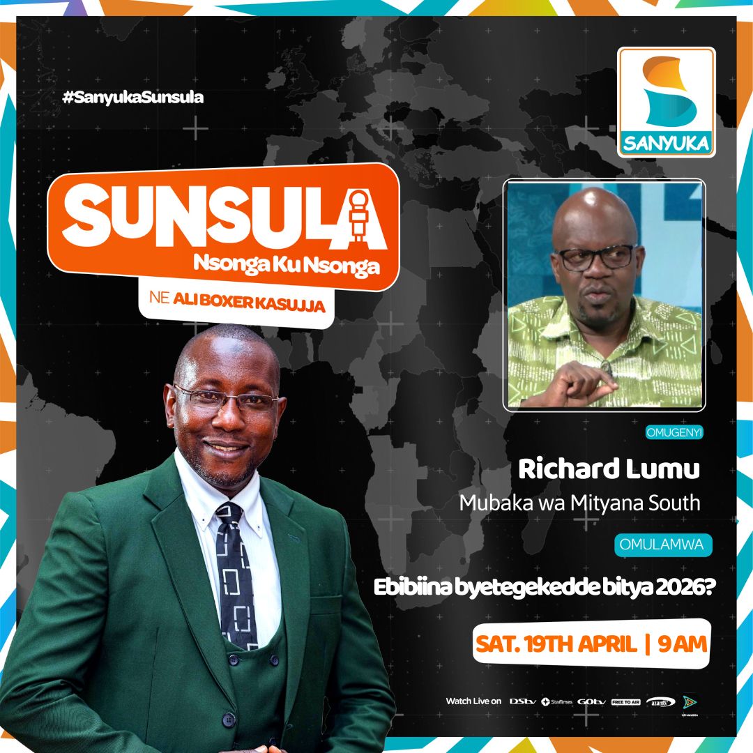 Ali Boxer (@alialiboxer71) on Twitter photo Byolinokutegeera mbireese
Don't miss this show tomorrow morning from 9am #sunsula tune in to sanyuka tv 🤝 <a href="/NRMOnline/">NRM Party</a> <a href="/FDCOfficial1/">FDC</a> <a href="/NUP_Ug/">National Unity Platform</a> <a href="/KKariisa/">Kin Kariisa🇺🇬</a> <a href="/KCCAED/">Sharifah Buzeki</a> <a href="/sanyukatv/">Sanyuka TV</a> <a href="/salmahnamwanje/">Salmah Namwanje</a> <a href="/welitravel/">Weli Travel</a> <a href="/Ka_Kev1/">Ms. Kevin Kaija</a> <a href="/DaltonKaweesa/">Dalton Kaweesa</a> <a href="/nextmediaug/">Next Media</a> @Afromobile <a href="/HajjiKaliisa/">Karim Kaliisa</a> <a href="/KafukoPeter2/">Kafuko Peter</a> Byolinokutegeera mbireese
Don't miss this show tomorrow morning from 9am #sunsula tune in to sanyuka tv 🤝 <a href="/NRMOnline/">NRM Party</a> <a href="/FDCOfficial1/">FDC</a> <a href="/NUP_Ug/">National Unity Platform</a> <a href="/KKariisa/">Kin Kariisa🇺🇬</a> <a href="/KCCAED/">Sharifah Buzeki</a> <a href="/sanyukatv/">Sanyuka TV</a> <a href="/salmahnamwanje/">Salmah Namwanje</a> <a href="/welitravel/">Weli Travel</a> <a href="/Ka_Kev1/">Ms. Kevin Kaija</a> <a href="/DaltonKaweesa/">Dalton Kaweesa</a> <a href="/nextmediaug/">Next Media</a> @Afromobile <a href="/HajjiKaliisa/">Karim Kaliisa</a> <a href="/KafukoPeter2/">Kafuko Peter</a>