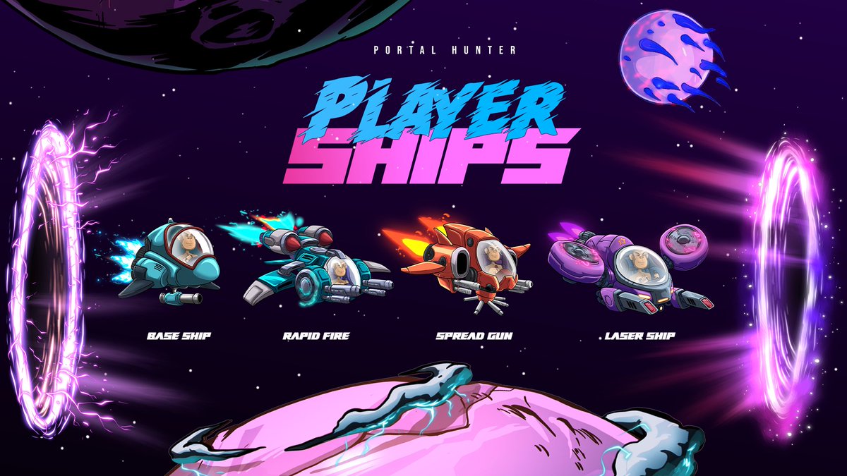 🛸Portal Hunter Playable Ships🛸

In Portal hunter, you will destroy enemies while flying through space and time! 

Ships are acquired through crates collected and upgraded live in game!

Can you hang on to your favorite ship long enough to make it to the portal? 

Time will tell