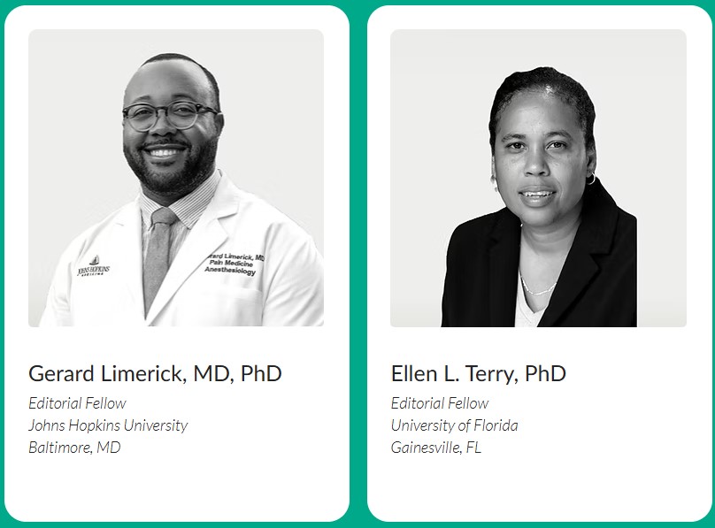 The Journal of Pain (@thejournal_pain) on Twitter photo Meet two of the NEW Editorial Fellows of <a href="/TheJournal_Pain/">The Journal of Pain</a>: Dr. Gerard Limerick
(<a href="/Gerard_Limerick/">Gerard Limerick, MD, PhD</a>) and Dr. Ellen L. Terry
They get the opportunity to critically review papers and learn about research integrity and transparency with the supervision of assigned editors Meet two of the NEW Editorial Fellows of <a href="/TheJournal_Pain/">The Journal of Pain</a>: Dr. Gerard Limerick
(<a href="/Gerard_Limerick/">Gerard Limerick, MD, PhD</a>) and Dr. Ellen L. Terry
They get the opportunity to critically review papers and learn about research integrity and transparency with the supervision of assigned editors