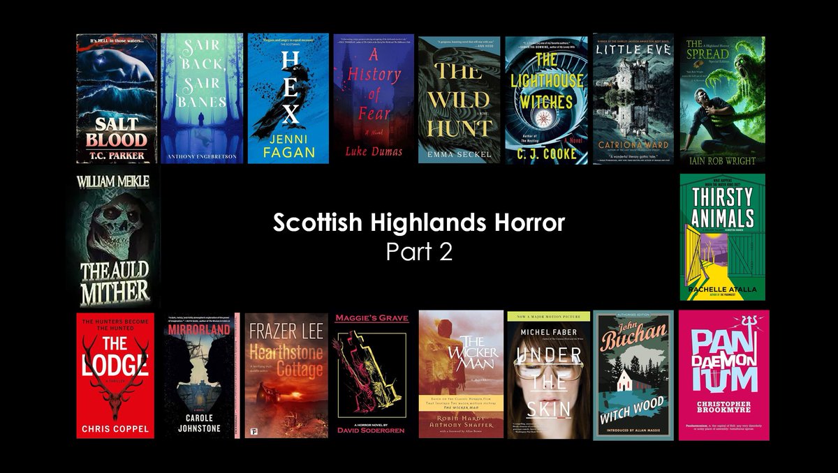 Jack Finn (@therealjackfinn) on Twitter photo Scottish Highland Horror - Day 2
Thirsty Animals - Rachelle Atalla
Salt Blood – TC Parker
Sair Back, Sair Banes – Anthony Engebretson
Hex – Jenni Fagan
A History of Fear – Luke Dumas <a href="/TheNewDumas/">Luke Dumas</a>
The Wild Hunt – Emma Seckel <a href="/emmaseckel/">emma seckel</a>
The Lighthouse Witches – CJ Cooke Scottish Highland Horror - Day 2
Thirsty Animals - Rachelle Atalla
Salt Blood – TC Parker
Sair Back, Sair Banes – Anthony Engebretson
Hex – Jenni Fagan
A History of Fear – Luke Dumas <a href="/TheNewDumas/">Luke Dumas</a>
The Wild Hunt – Emma Seckel <a href="/emmaseckel/">emma seckel</a>
The Lighthouse Witches – CJ Cooke