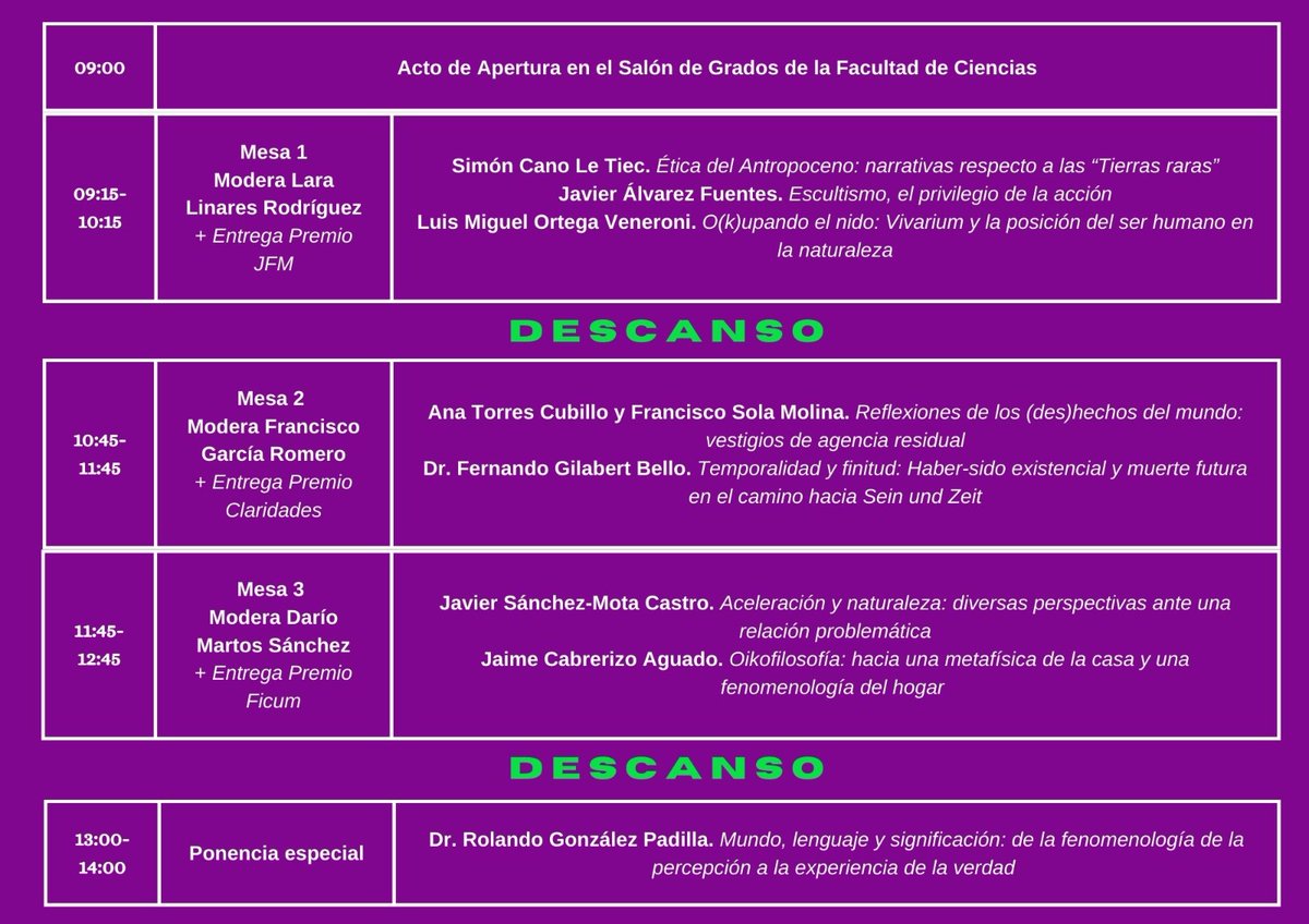 ¡Este miércoles 23 de abril tendrá lugar el XVI Simposio de Jóvenes Filósofos de Málaga en el Salón de Grados de la Facultad de Ciencias!