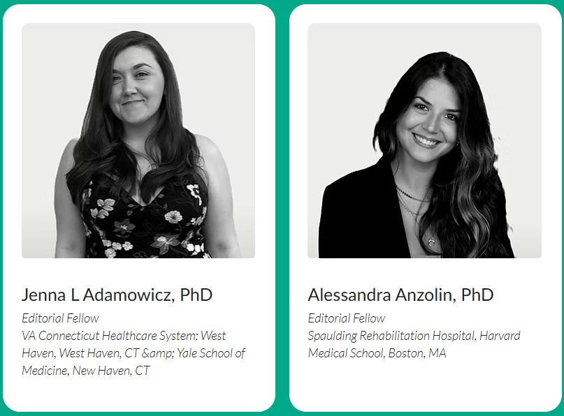 The Journal of Pain (@thejournal_pain) on Twitter photo Meet two of the NEW Editorial Fellows of <a href="/TheJournal_Pain/">The Journal of Pain</a>: Dr. Jenna L Adamowicz and Dr. Alessandra Anzolin (<a href="/ale_anzolin/">Alessandra Anzolin (she/her)</a>)
They obtain a direct and immersive experience in how a manuscript is handled, from submission to final decision Meet two of the NEW Editorial Fellows of <a href="/TheJournal_Pain/">The Journal of Pain</a>: Dr. Jenna L Adamowicz and Dr. Alessandra Anzolin (<a href="/ale_anzolin/">Alessandra Anzolin (she/her)</a>)
They obtain a direct and immersive experience in how a manuscript is handled, from submission to final decision