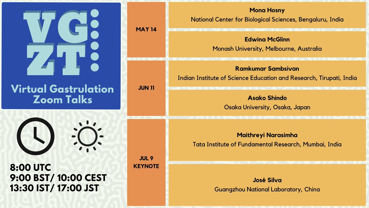 Thank you VGZT community for your active participation 🌎

See below the session flyers for the rest of the season:

🌞Eastern sessions: Happening on Wednesdays.

Our keynote for this season: Maithreyi Narasimha and <a href="/Jose_Silva_Lab/">José Silva & Lab</a> 

[1/2]