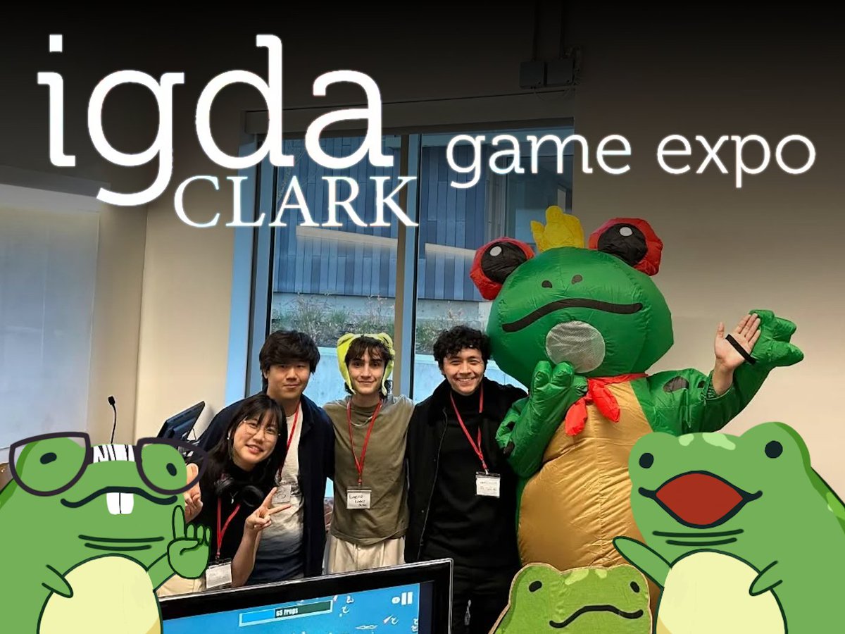 The Frogmageddon team return this Saturday to the Clark Game Expo! Play the game, meet John Frog: the marketable plushie, and take a picture with a mysteriously costumed fellow. #gamedev #frog

eventbrite.com/e/igda-clark-g…