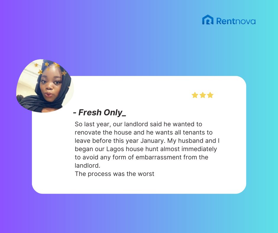TechsynnovateM's tweet photo. Which of these fellow Nigerians rental dilemma can you relate to the most?

That's why we are building RENTNOVA, an app that takes out the stress, drama, and mystery of house-hunting.

RentNova - Na rent, no stress.

#TechInnovation #FutureOfNigeria
#TechInnovation #RentNova https://t.co/8rOglxv7Aw