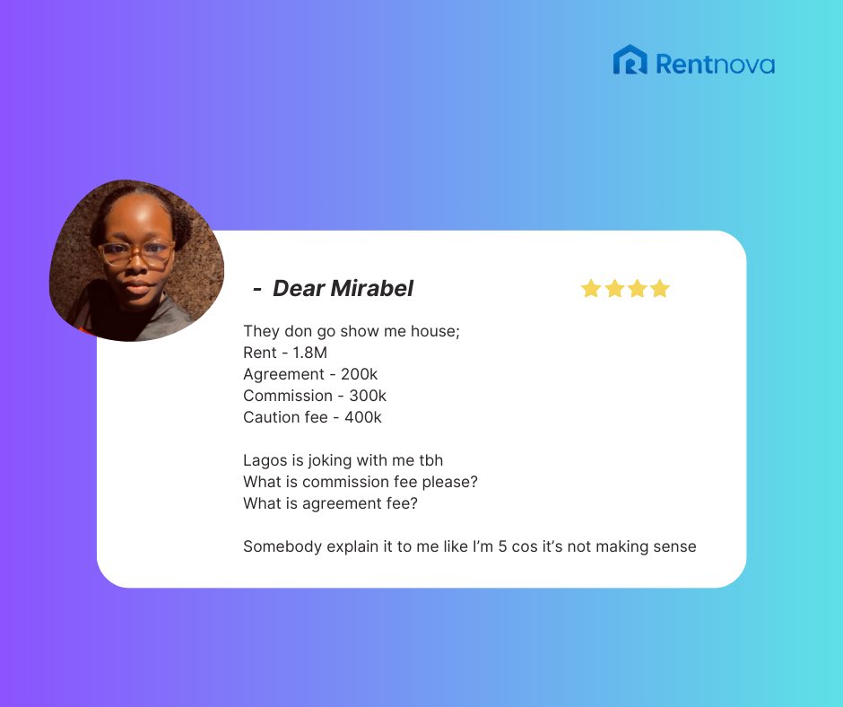 TechsynnovateM's tweet photo. Which of these fellow Nigerians rental dilemma can you relate to the most?

That's why we are building RENTNOVA, an app that takes out the stress, drama, and mystery of house-hunting.

RentNova - Na rent, no stress.

#TechInnovation #FutureOfNigeria
#TechInnovation #RentNova https://t.co/8rOglxv7Aw