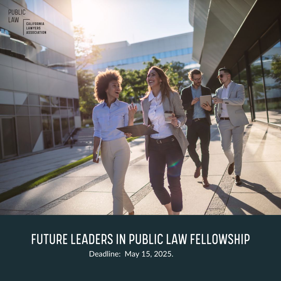 CLAPublicLaw's tweet photo. 🌟 Calling all future changemakers in public law! ⚖️

 The Future Leaders in Public Law Fellowship supports California law students pursuing careers in public service.

📅 Deadline to apply: May 15, 2025
 🔗 Learn more — apply today: https://t.co/P3EpPeaXj8 https://t.co/U3cBIi9BZ1