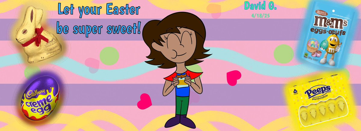 SparkCartoons's tweet image. Juniper’s Easter greeting

One thing Juni loves during Easter, is the sweet treats that’s offered. Especially chocolate, her favorite food.
#SimonAndPals #Easter2025 #EasterGreeting #Chocolate #EasterTreats #HappyEaster #Cinemascope #BlueLightningDoodles
