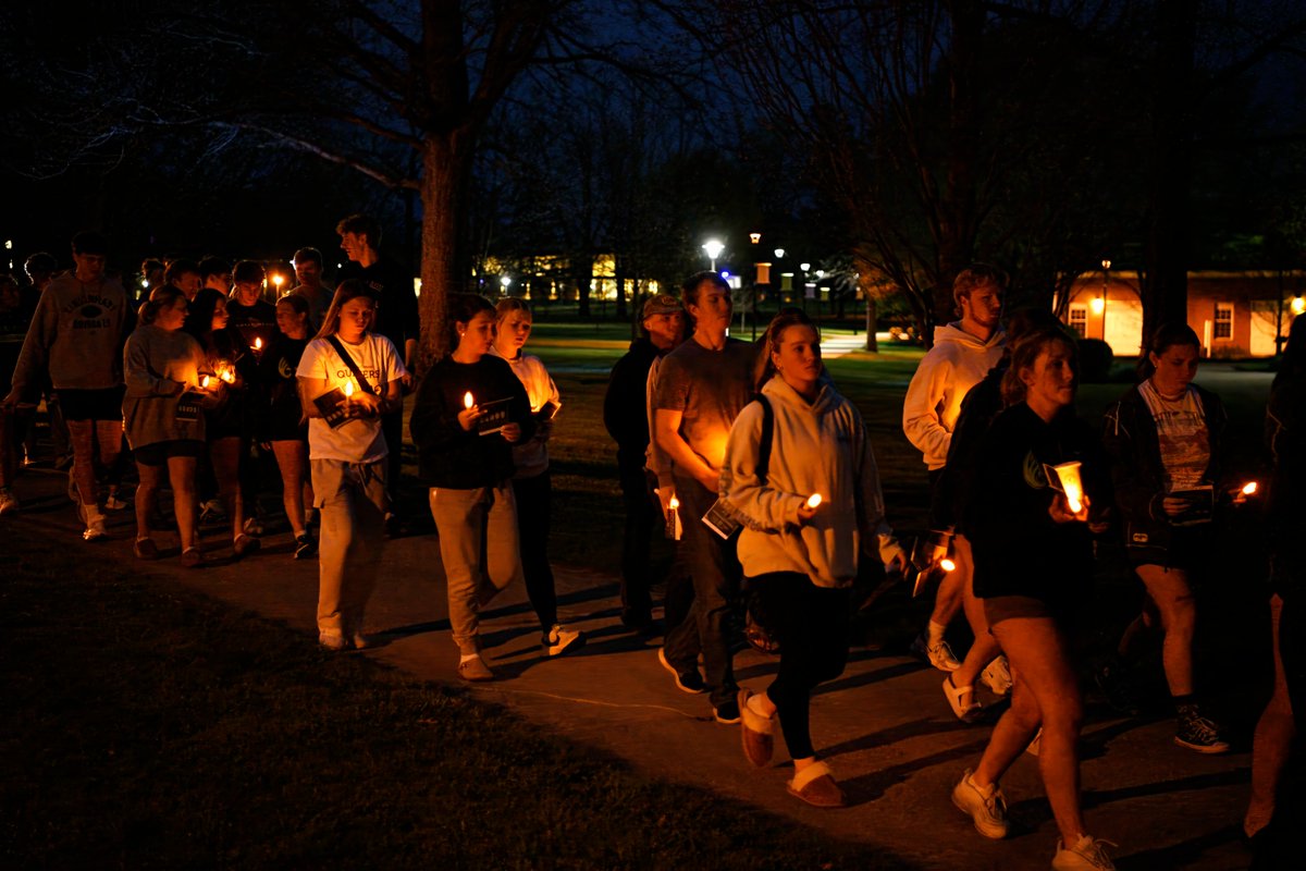 Wilmington College held a vigil Thursday for sophomore Tony Crane, who passed this spring. Hundreds attended, with speakers from his football team and friends. The event ended with a procession to Campus Rock for support messages. Thank you to all who paid respects.
